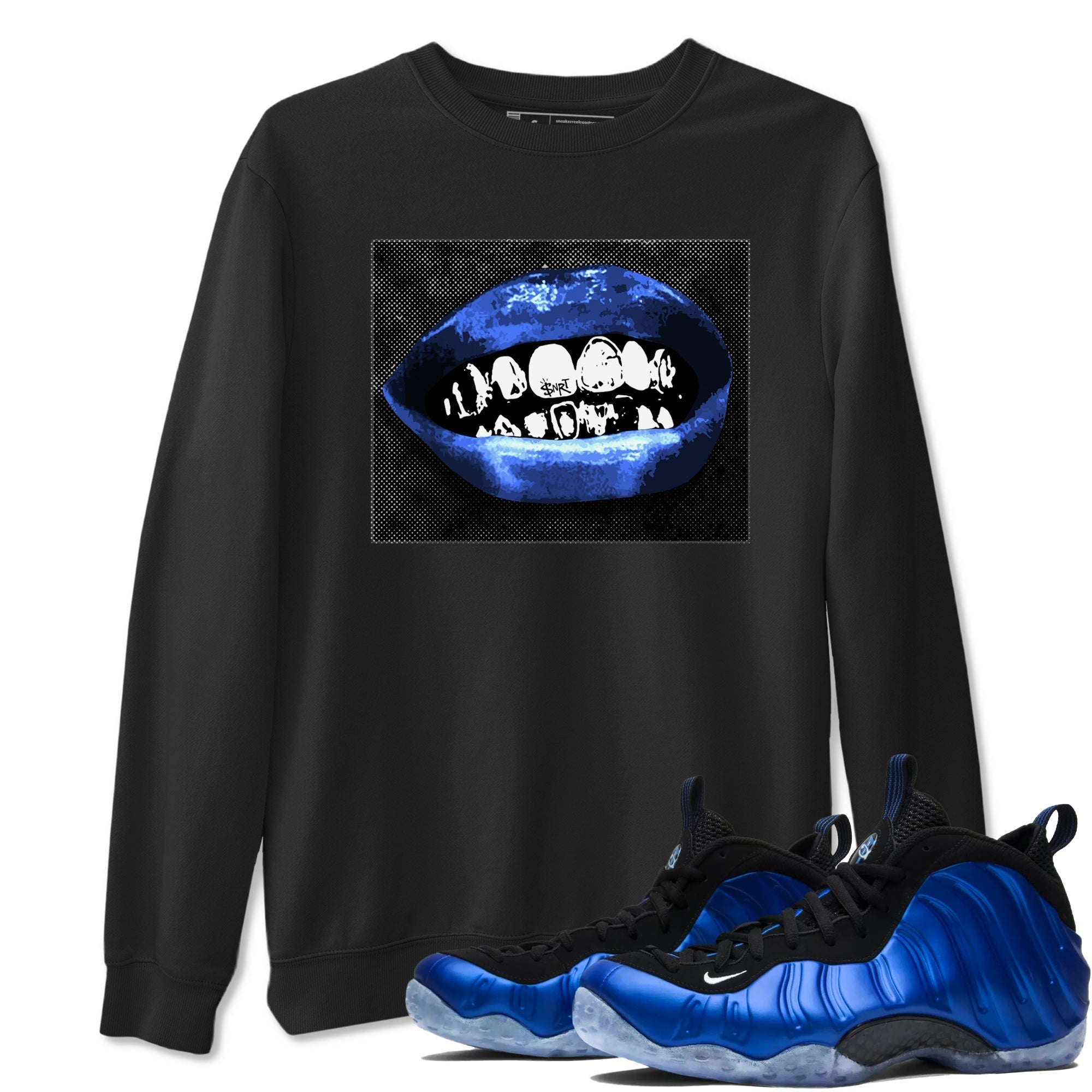Grillz Lips snkmatch Tees - Air Foamposite One Royal