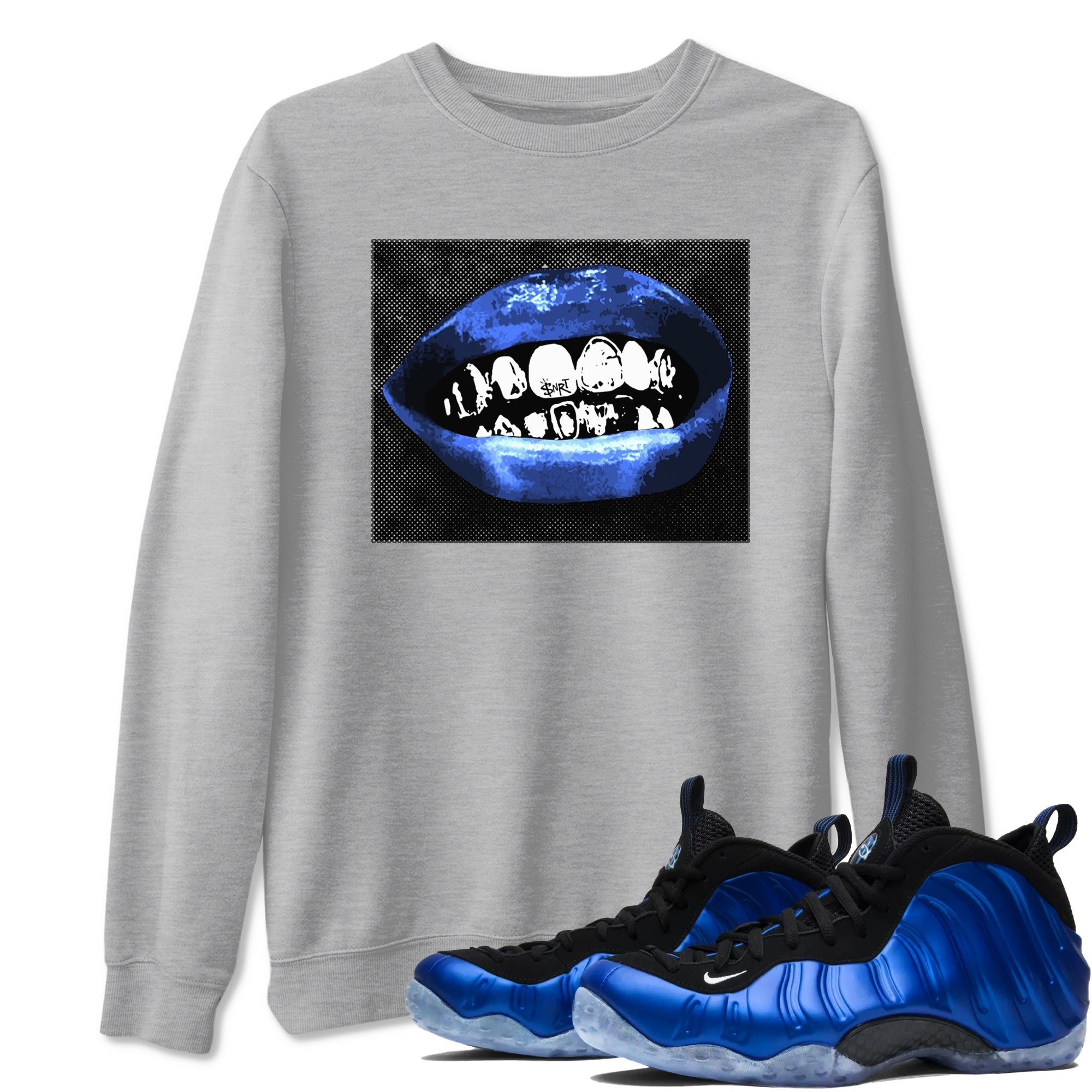 Grillz Lips snkmatch Tees - Air Foamposite One Royal