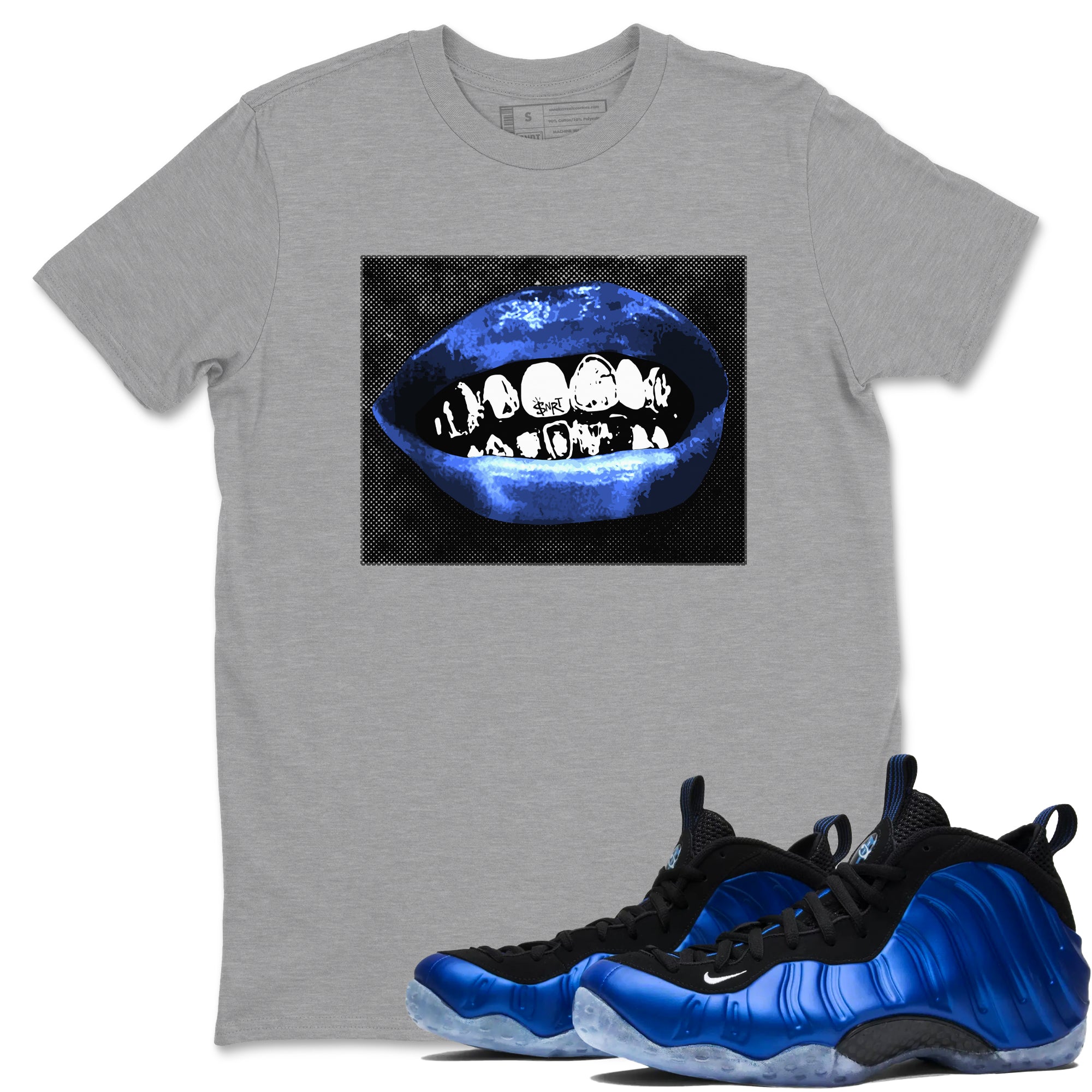 Grillz Lips snkmatch Tees - Air Foamposite One Royal