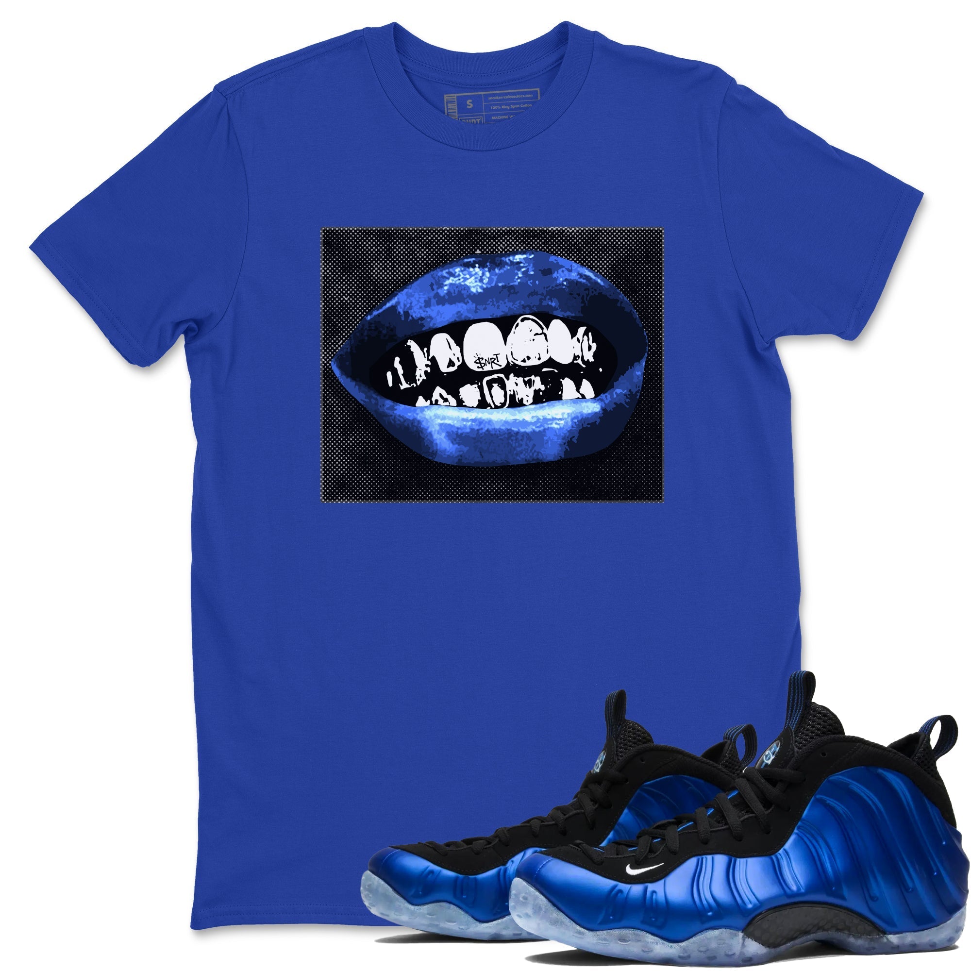 Grillz Lips snkmatch Tees - Air Foamposite One Royal