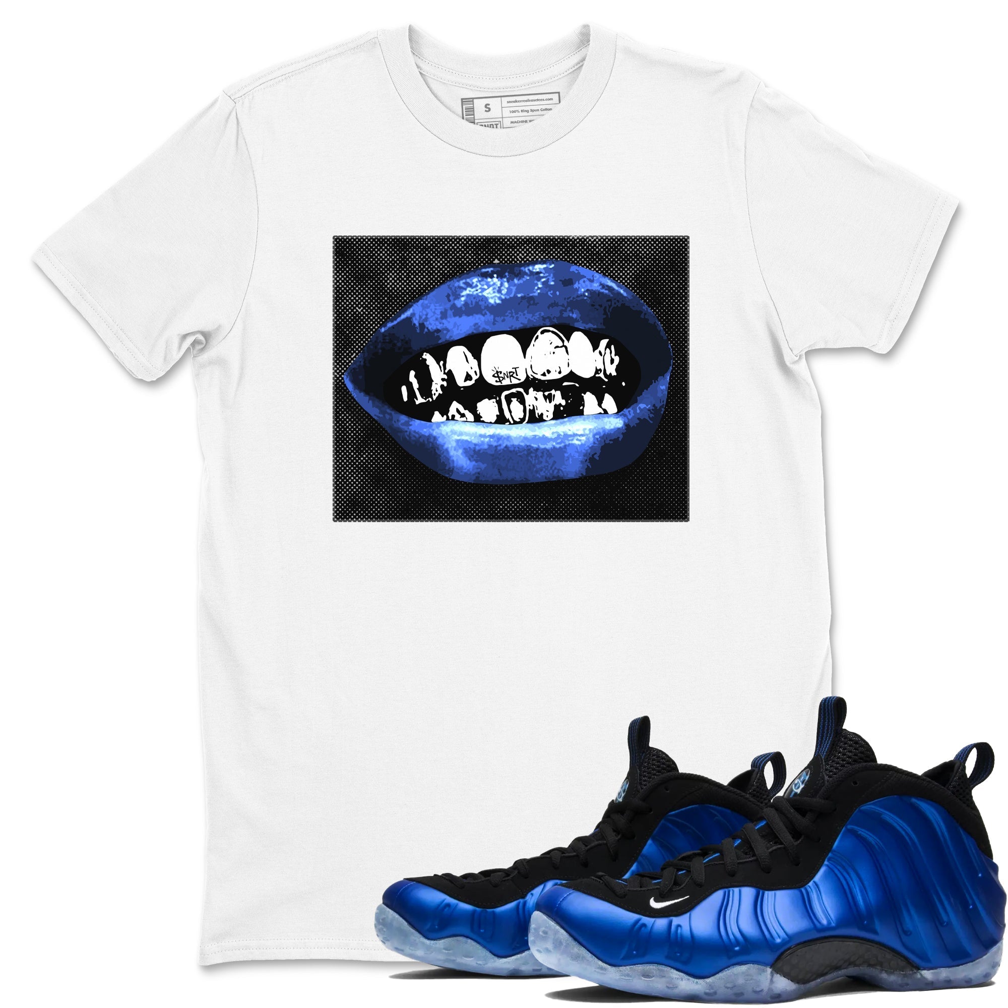 Grillz Lips snkmatch Tees - Air Foamposite One Royal