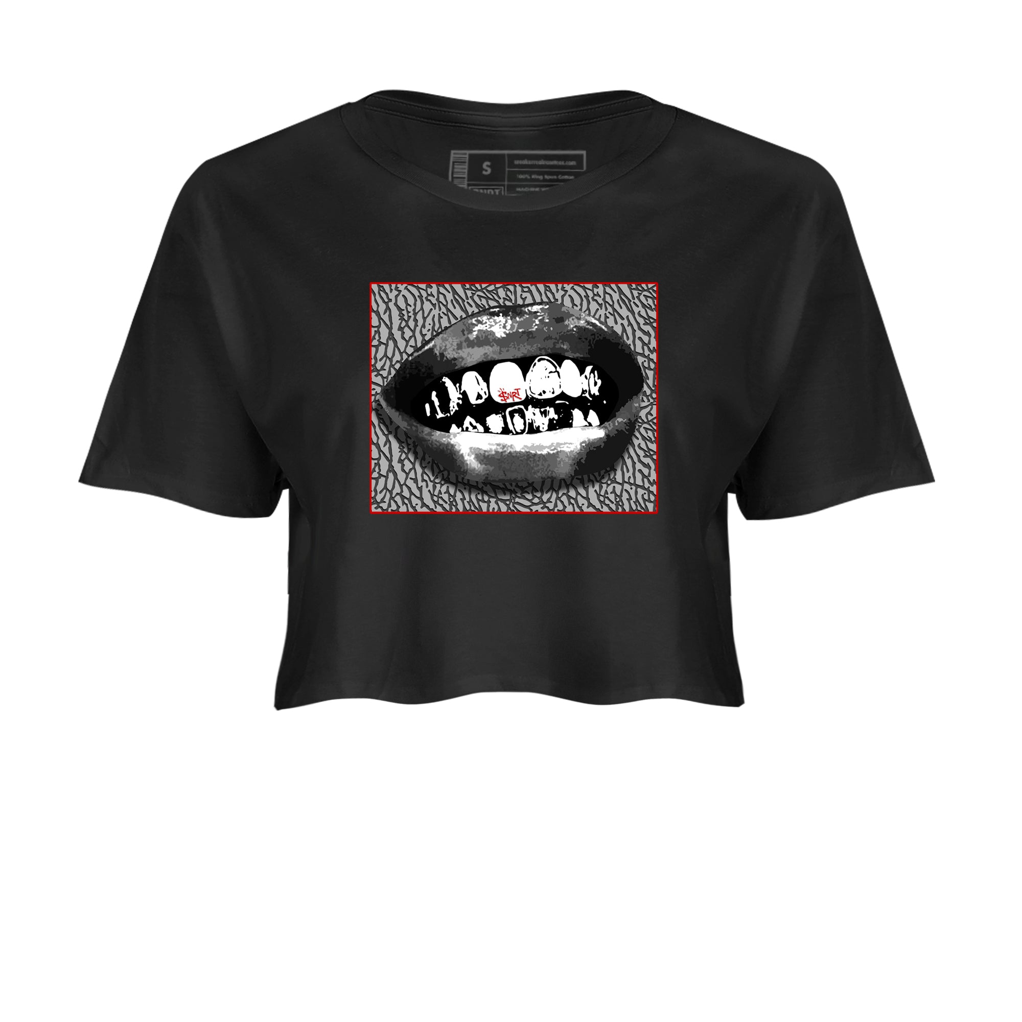 Grillz Lips snkmatch Women's Top - Air Jordan 3 Cement Grey