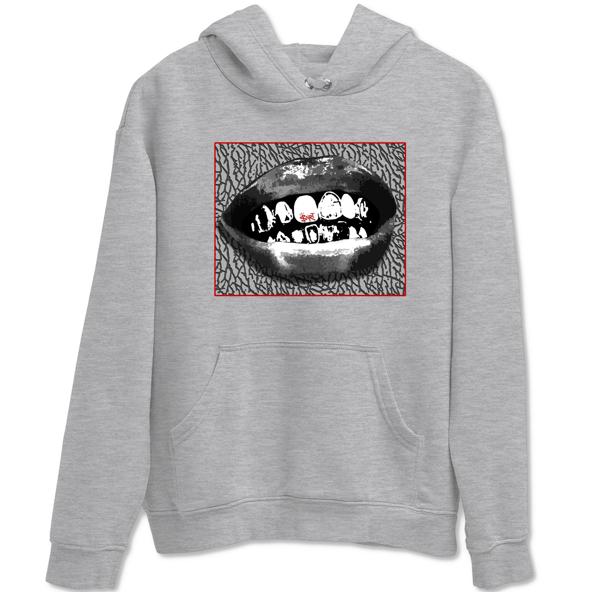 Grillz Lips snkmatch Tees - Air Jordan 3 Cement Grey