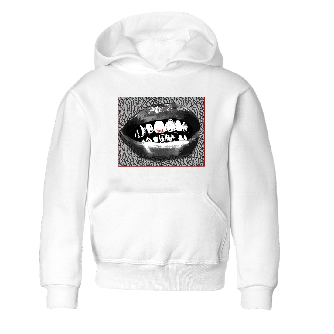 Grillz Lips snkmatch Tees Kids - Air Jordan 3 Cement Grey