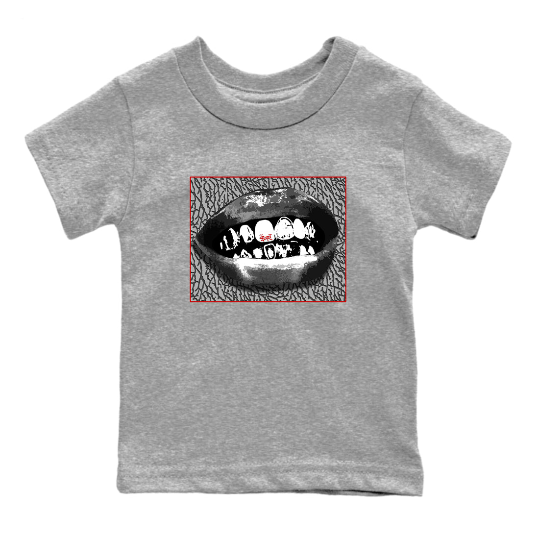 Grillz Lips snkmatch Tees Kids - Air Jordan 3 Cement Grey