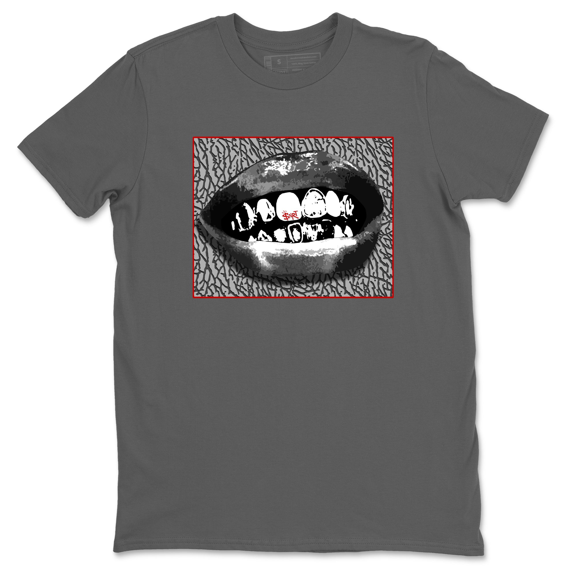 Grillz Lips snkmatch Tees - Air Jordan 3 Cement Grey