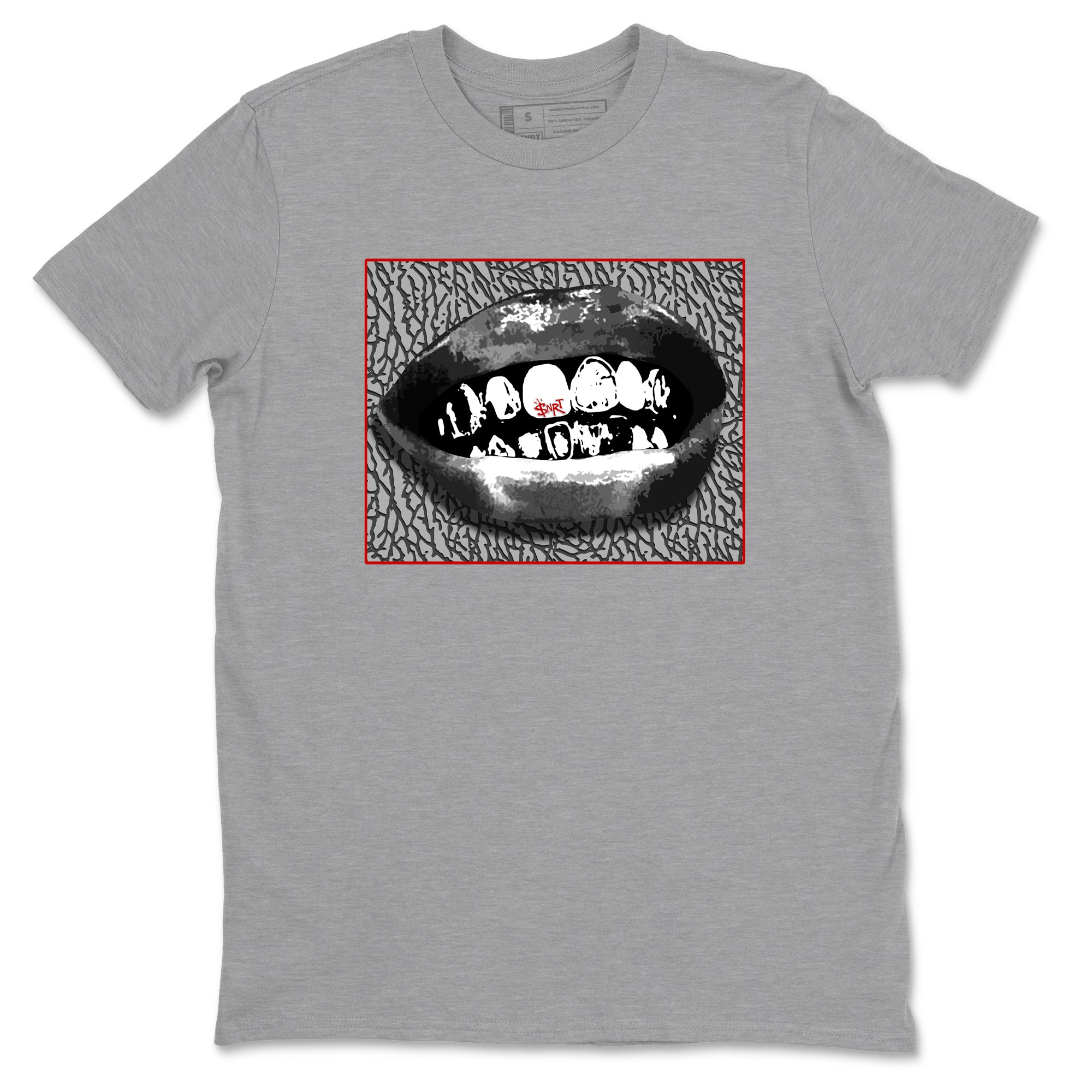 Grillz Lips snkmatch Tees - Air Jordan 3 Cement Grey