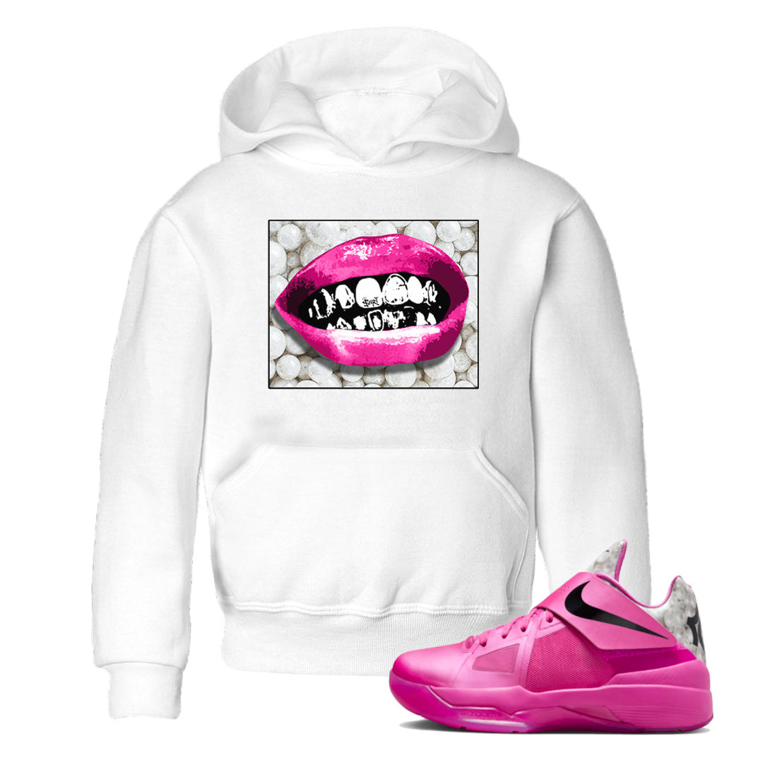 Grillz Lips snkmatch Tees Kids - Nike KD 4 Aunt Pearl