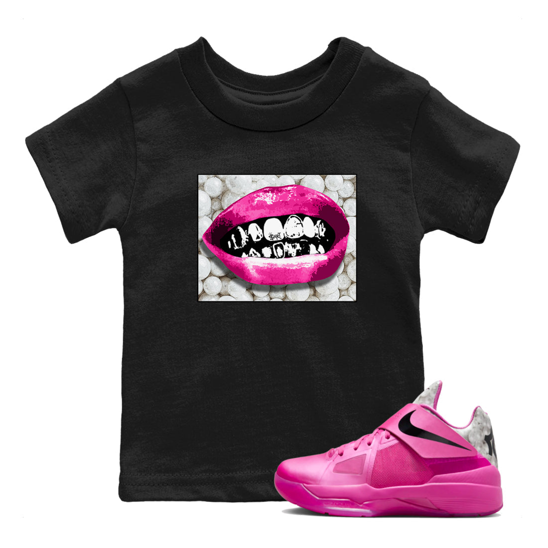 Grillz Lips snkmatch Tees Kids - Nike KD 4 Aunt Pearl