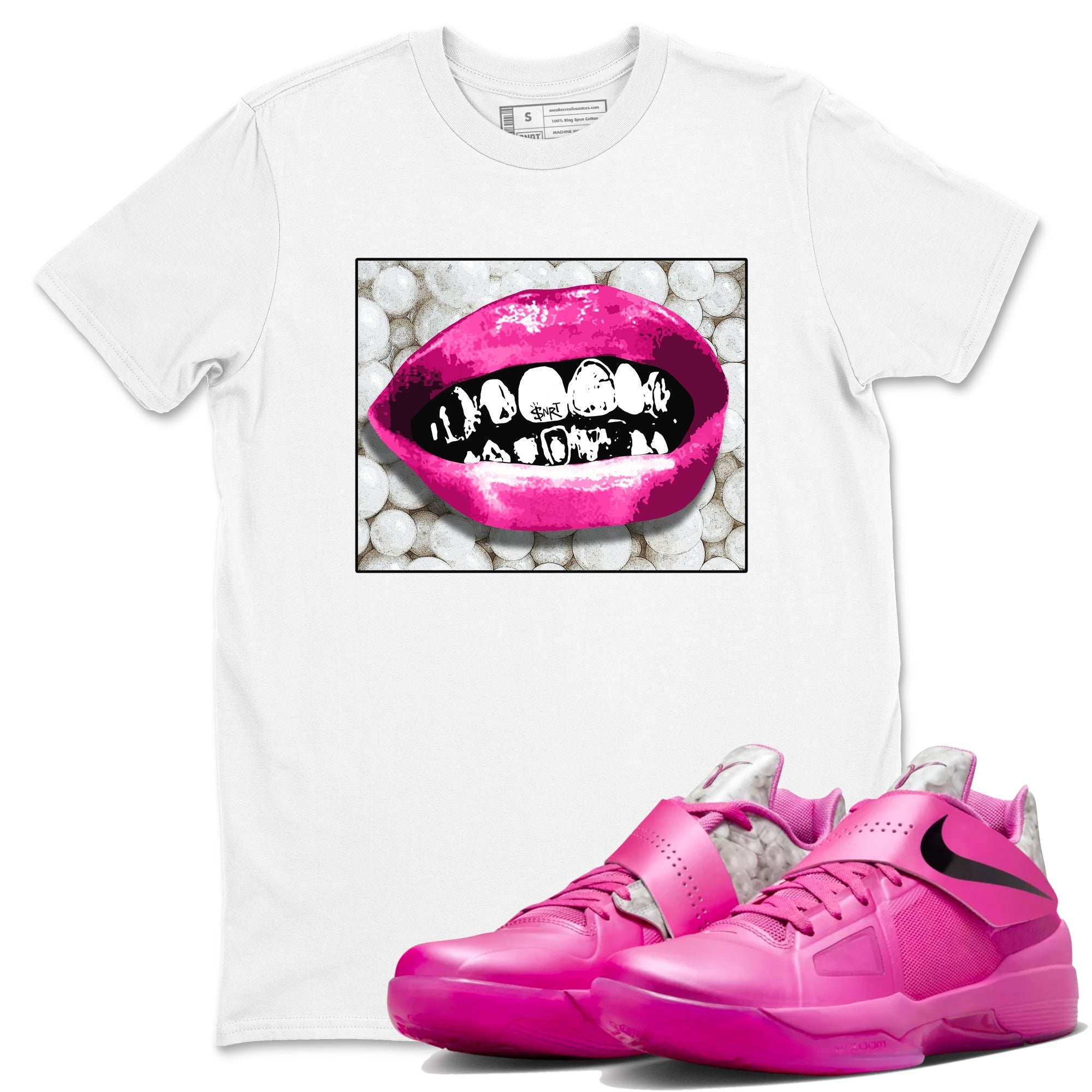 Grillz Lips snkmatch Tees - Nike KD 4 Aunt Pearl