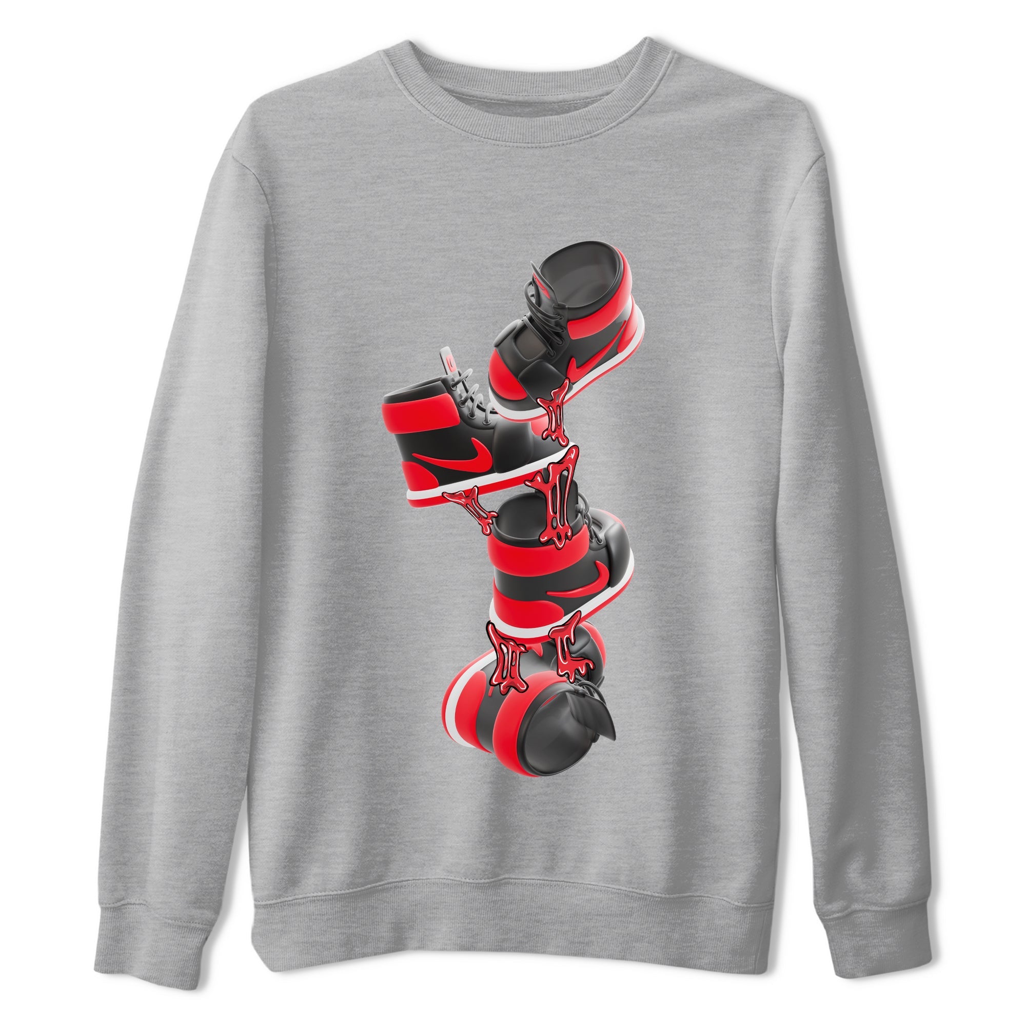 Gum Stuck On Shoes snkmatch Tee - Air Jordan 1 Satin Bred
