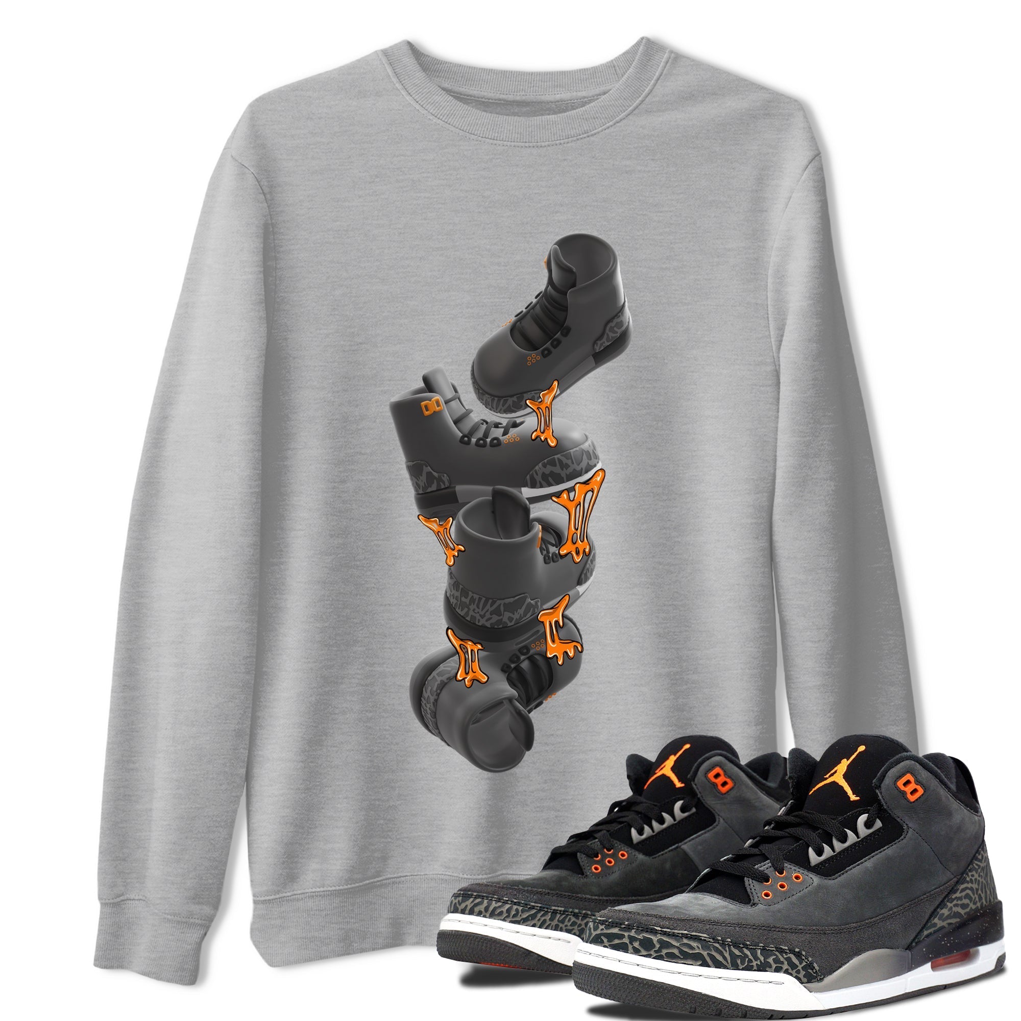 Gum Stuck On Shoes snkmatch Tee - Air Jordan 3 Fear