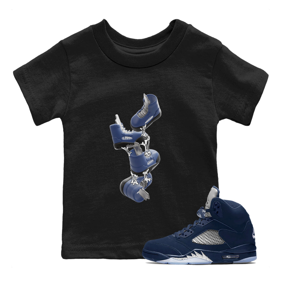 Gum Stuck On Shoes snkmatch Tee Kids - Air Jordan 5 Georgetown