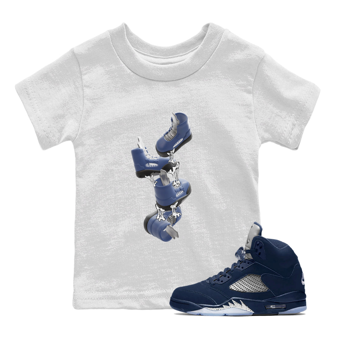 Gum Stuck On Shoes snkmatch Tee Kids - Air Jordan 5 Georgetown