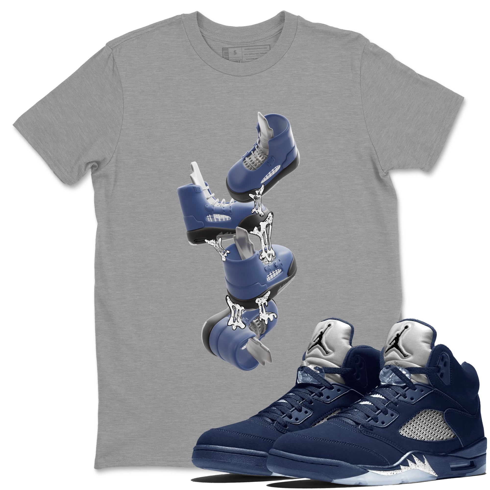 Gum Stuck On Shoes snkmatch Tee - Air Jordan 5 Georgetown
