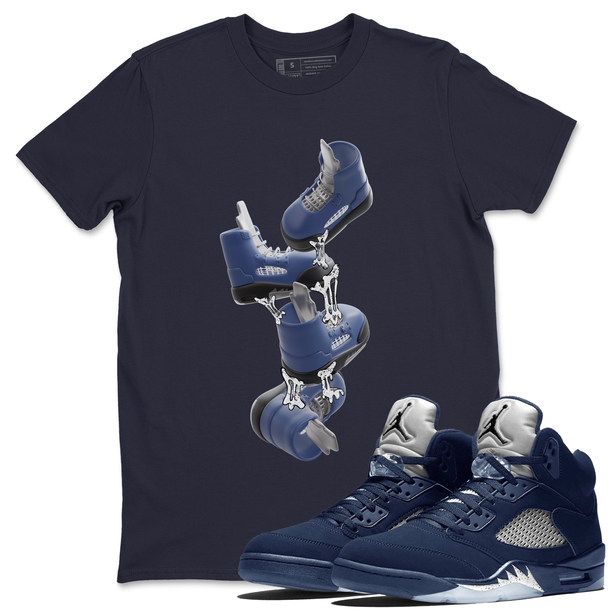 Gum Stuck On Shoes snkmatch Tee - Air Jordan 5 Georgetown