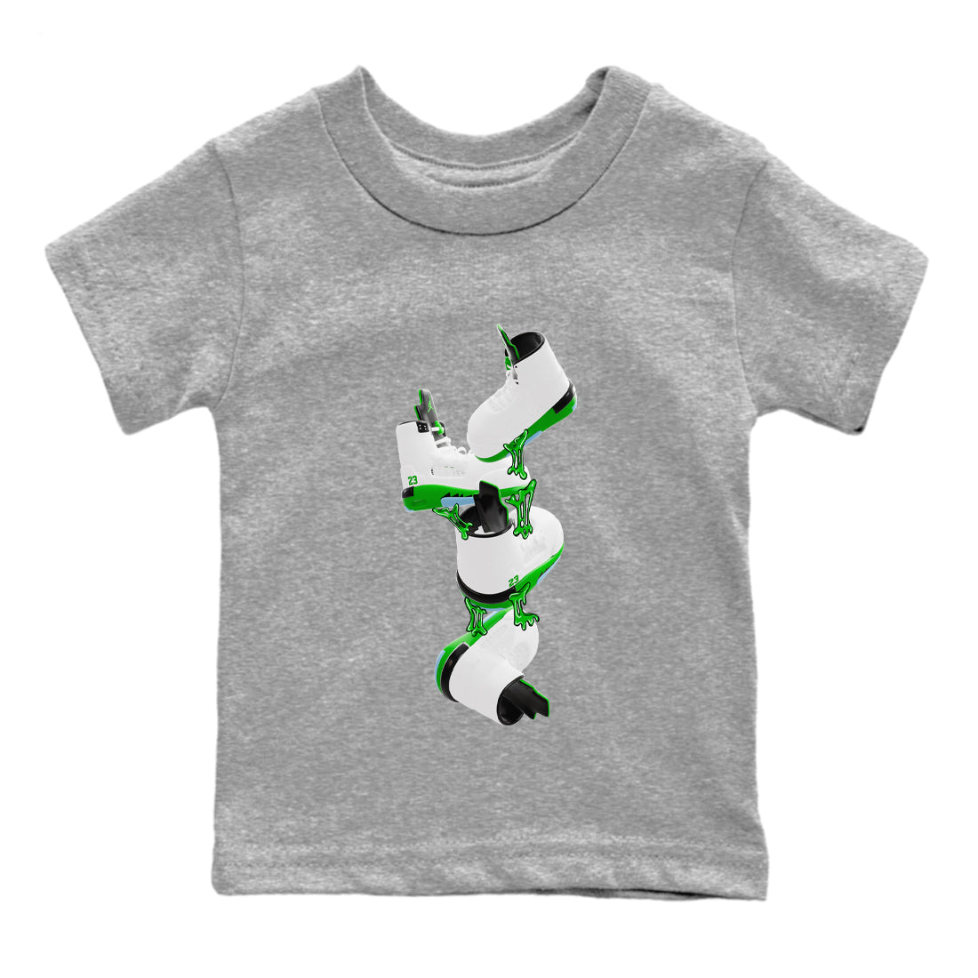 Gum Stuck On Shoes snkmatch Tee Kids - Air Jordan 5 Lucky Green