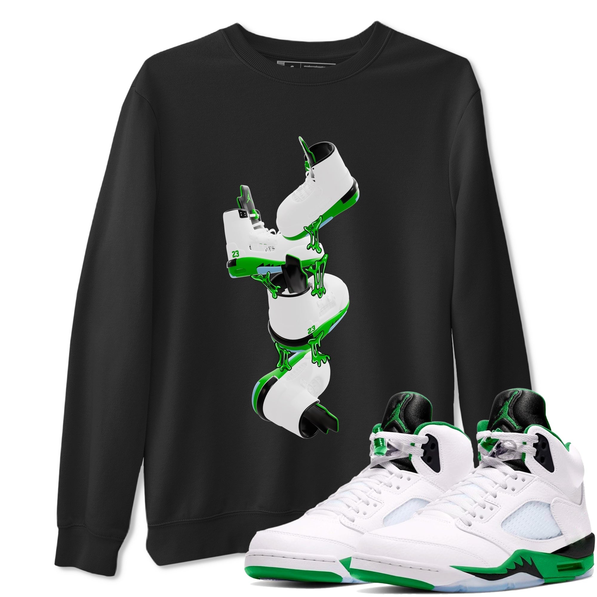 Gum Stuck On Shoes snkmatch Tee - Air Jordan 5 Lucky Green