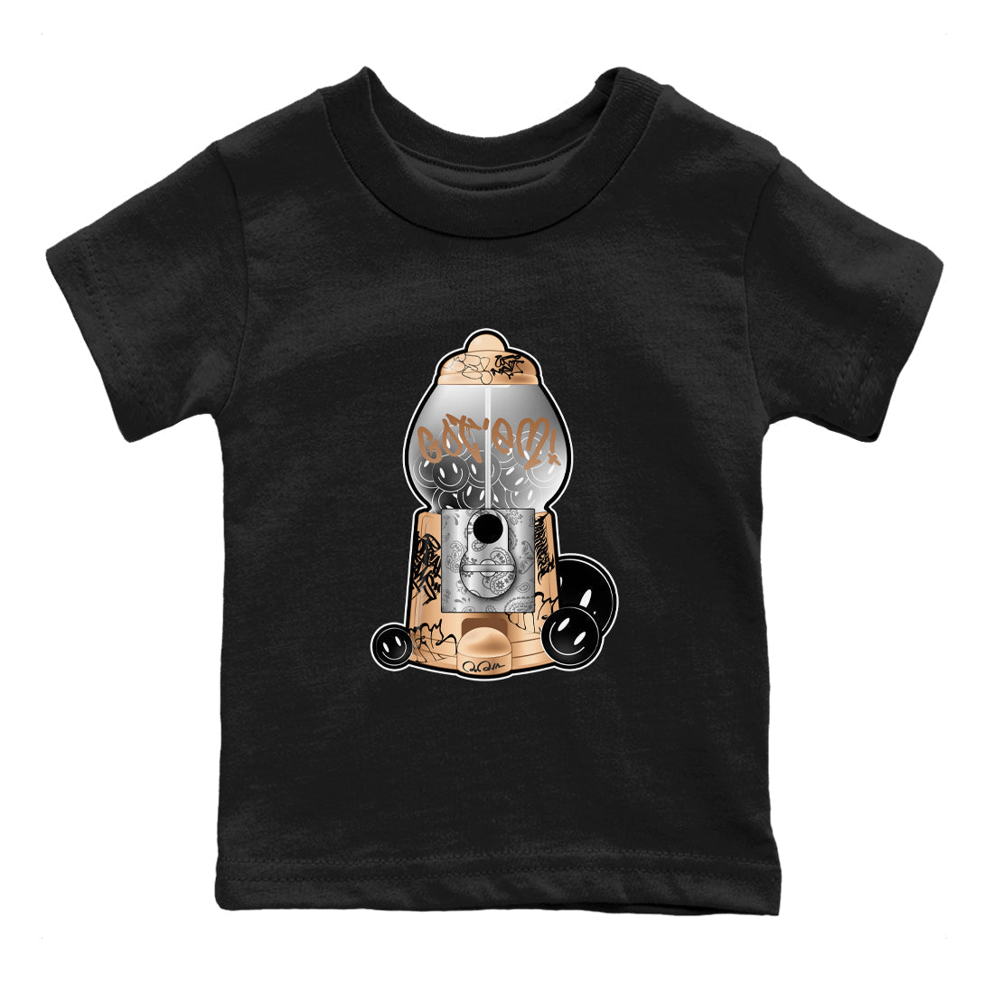 Gumball Machine snkmatch Tees Kids - Air Foamposite One Metallic Copper