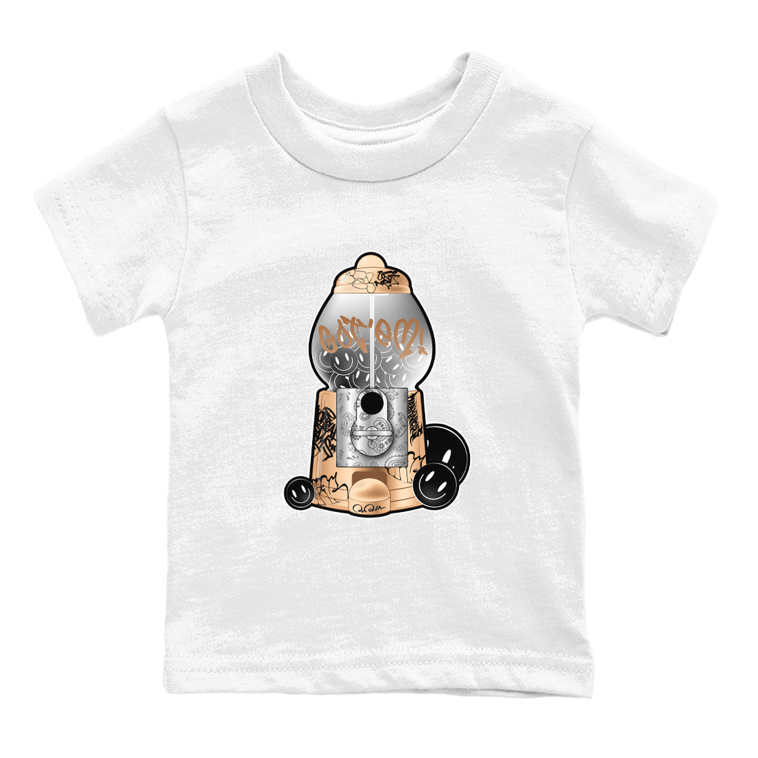 Gumball Machine snkmatch Tees Kids - Air Foamposite One Metallic Copper