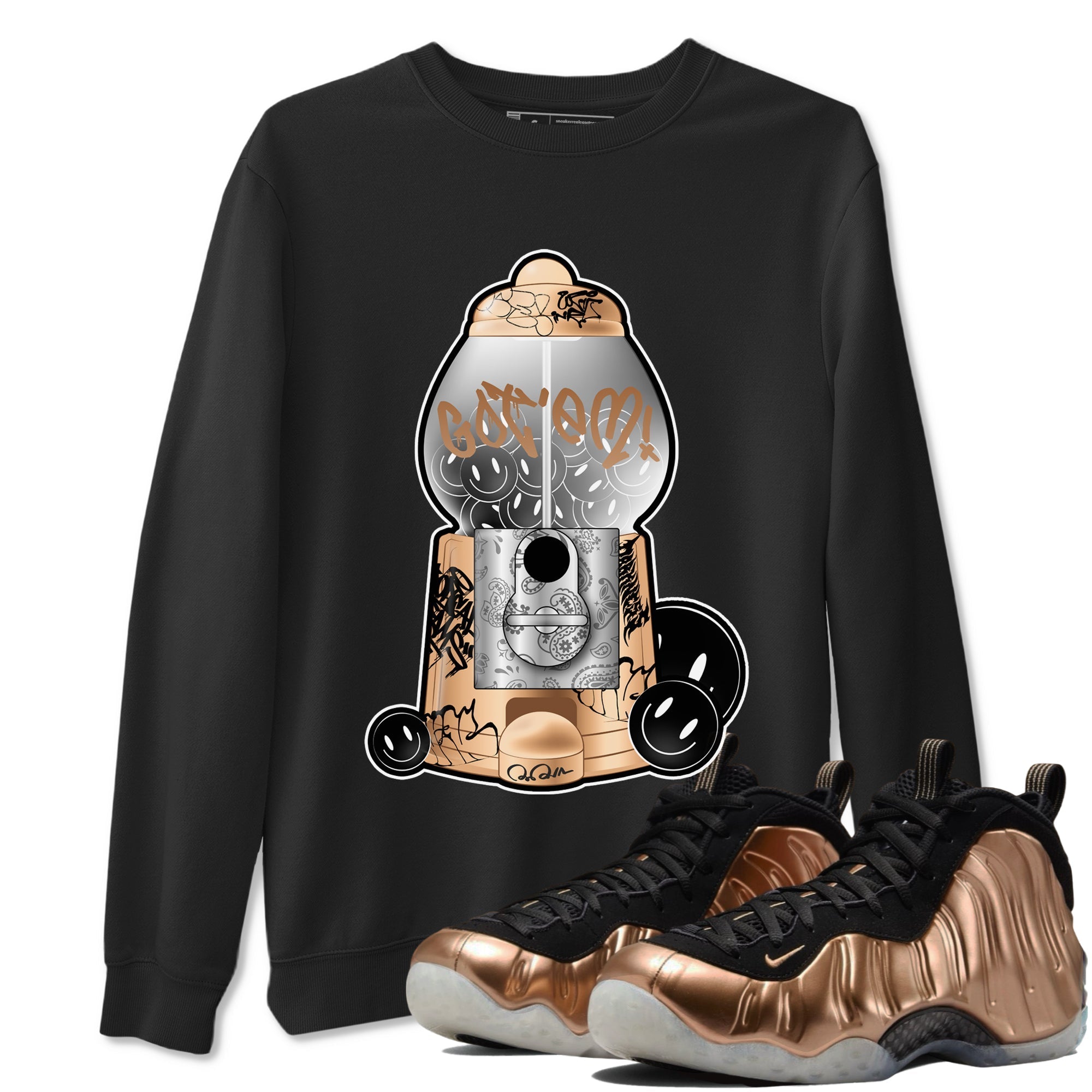 Gumball Machine snkmatch Tees - Air Foamposite One Metallic Copper