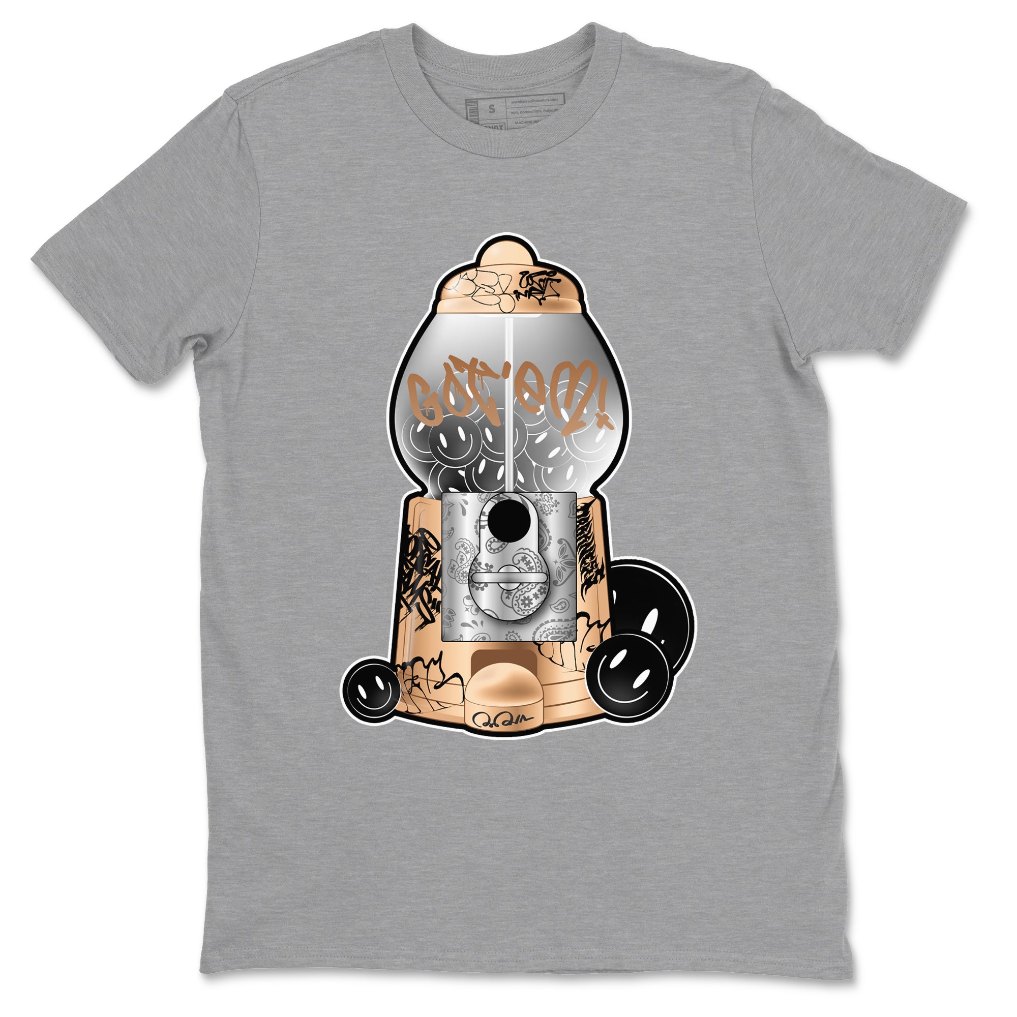 Gumball Machine snkmatch Tees - Air Foamposite One Metallic Copper