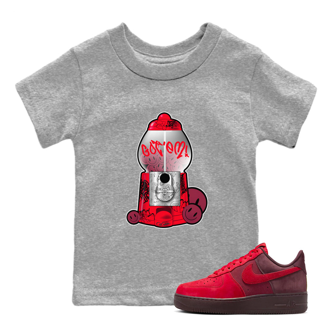 Gumball Machine snkmatch Tees Kids - Air Force 1 Layers Of Love