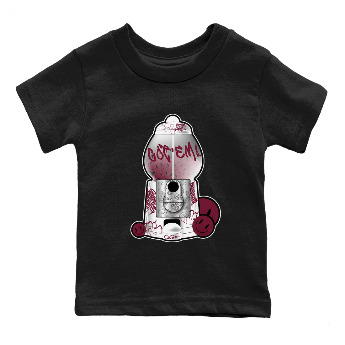 Gumball Machine snkmatch Tee Kids - Air Jordan 1 Metallic Burgundy