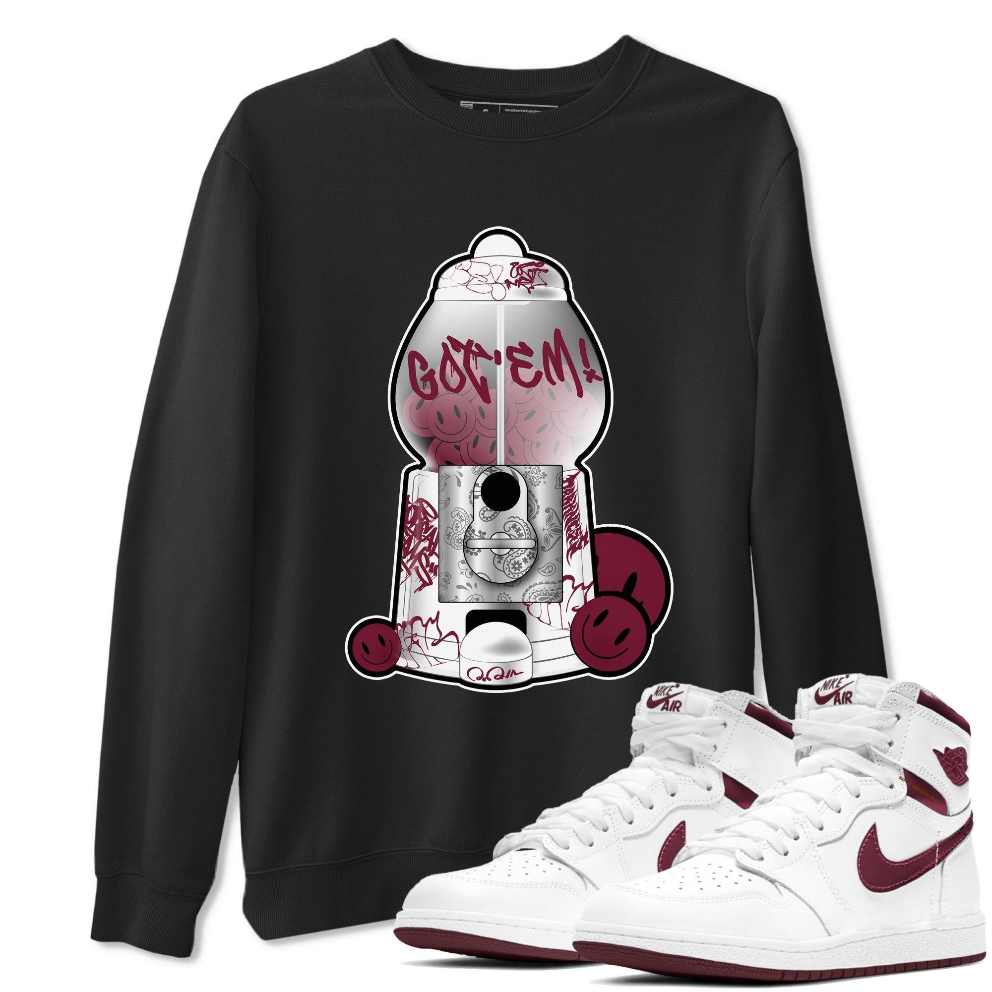 Gumball Machine snkmatch Tee - Air Jordan 1 Metallic Burgundy