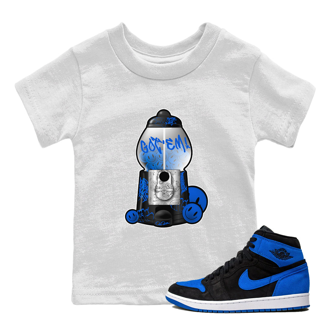 Gumball Machine snkmatch Tee Kids - Air Jordan 1 Royal Reimagined