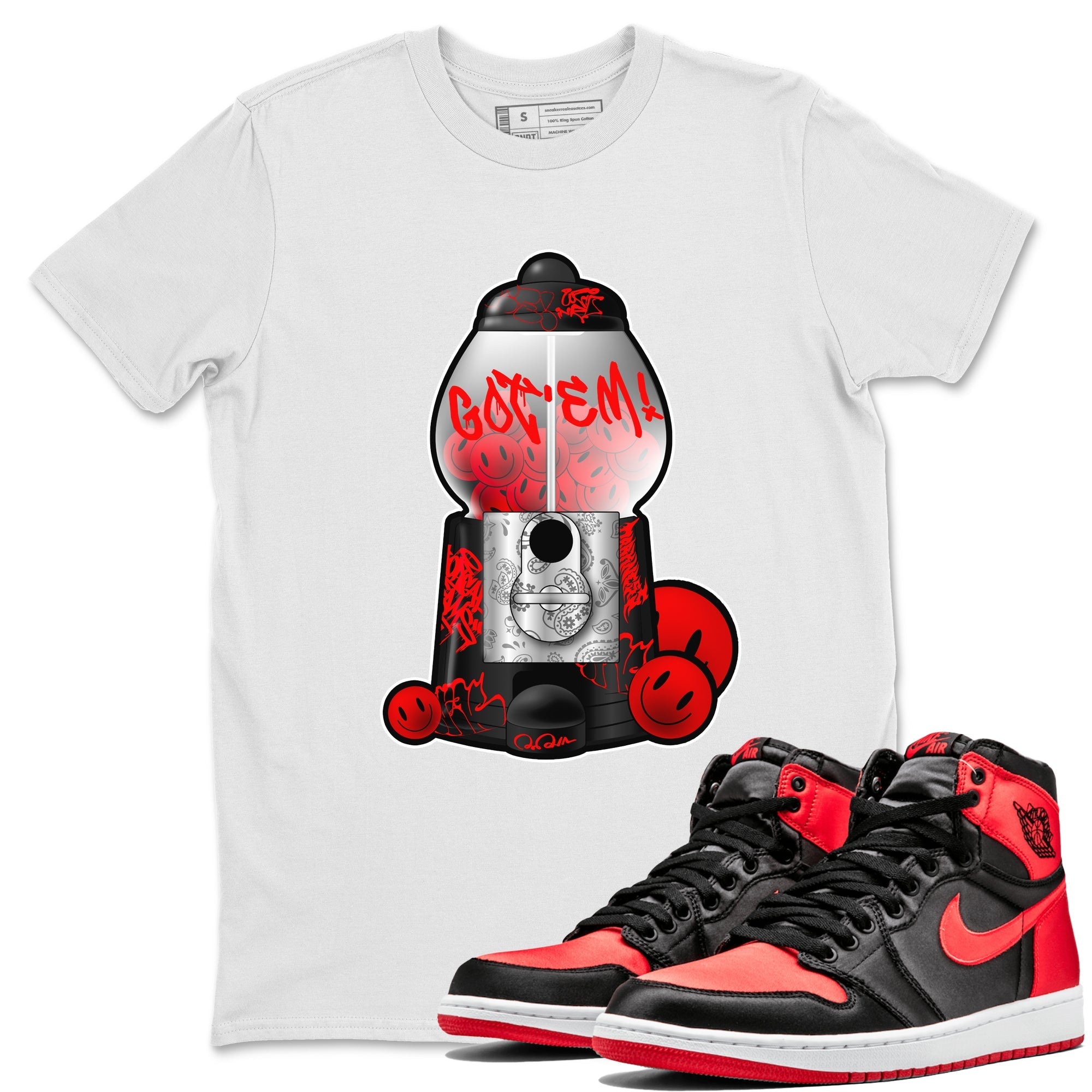 Gumball Machine snkmatch Tee - Air Jordan 1 Satin Bred