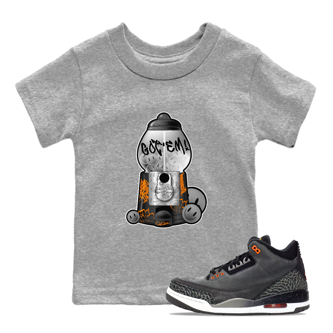 Gumball Machine snkmatch Tee Kids - Air Jordan 3 Fear