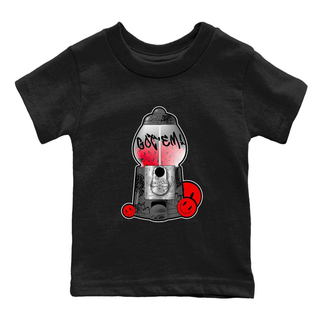 Gumball Machine snkmatch Tee Kids - Air Jordan 4 Bred Reimagined