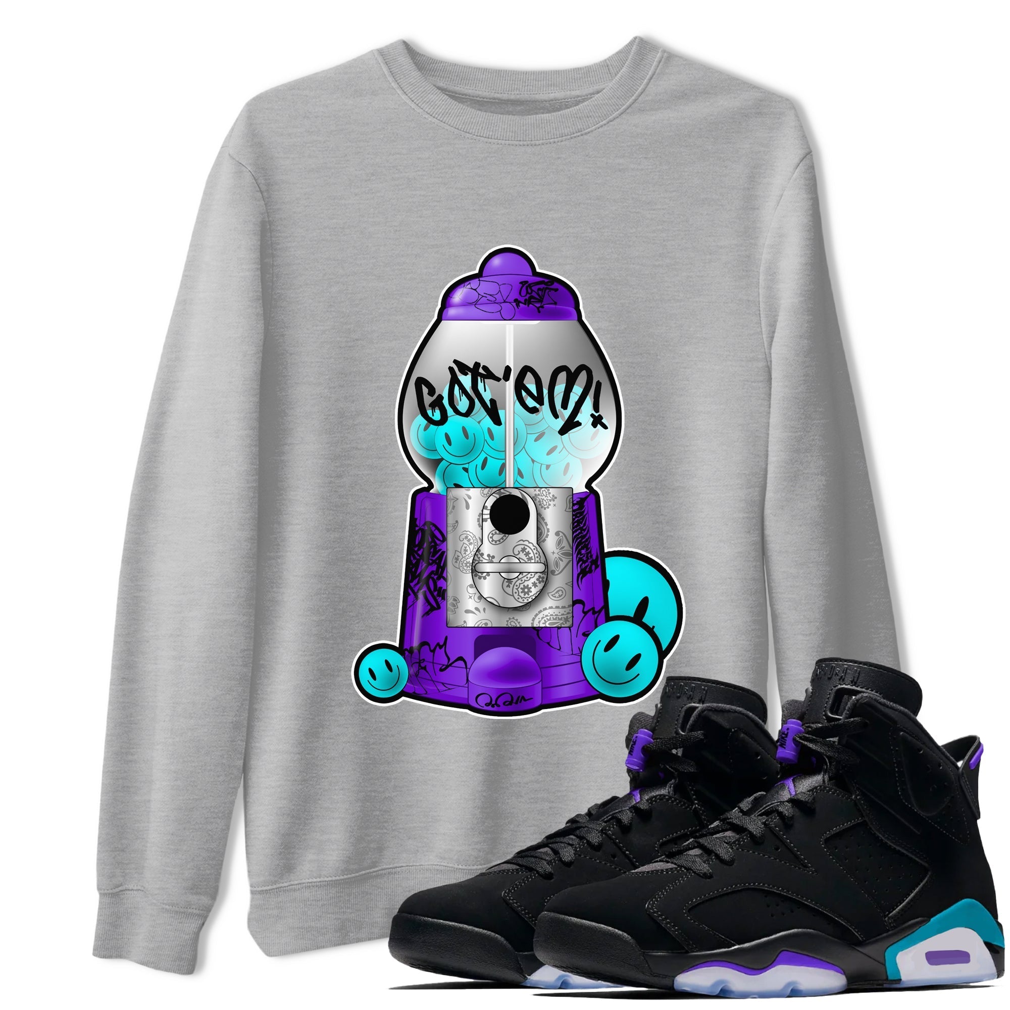 Gumball Machine snkmatch Tee - Air Jordan 6 Aqua