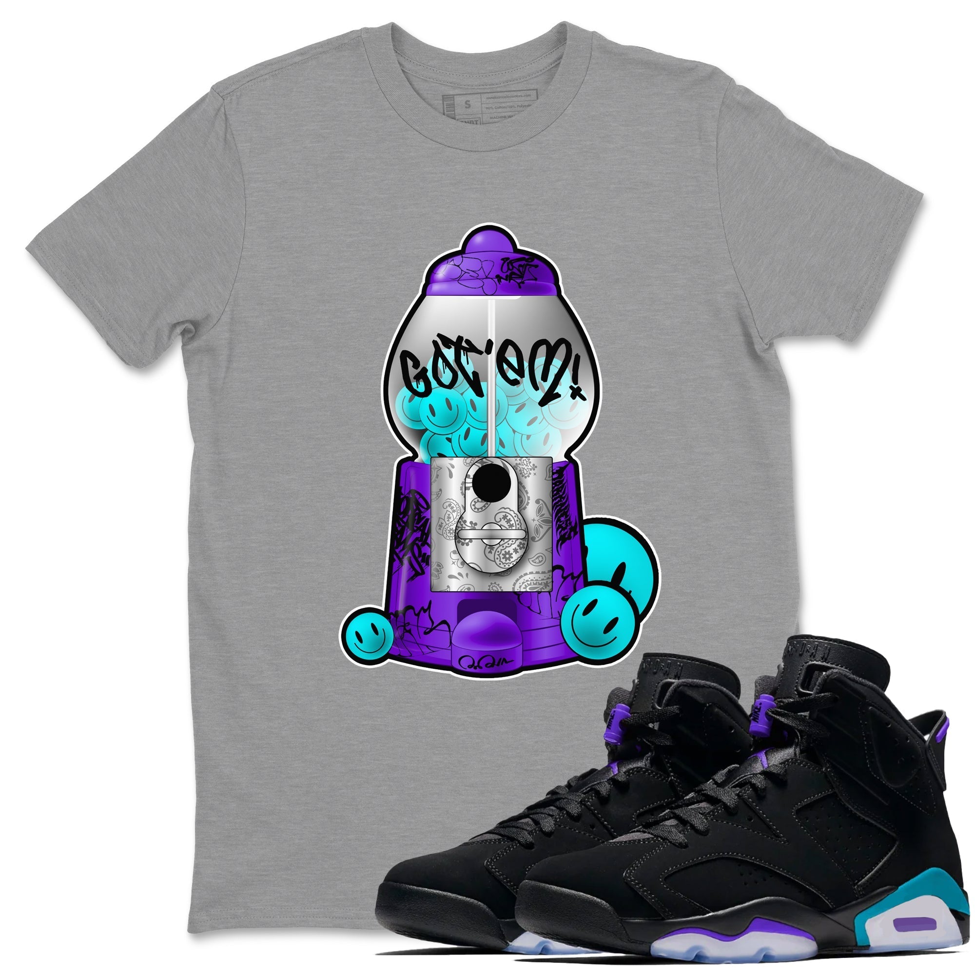 Gumball Machine snkmatch Tee - Air Jordan 6 Aqua