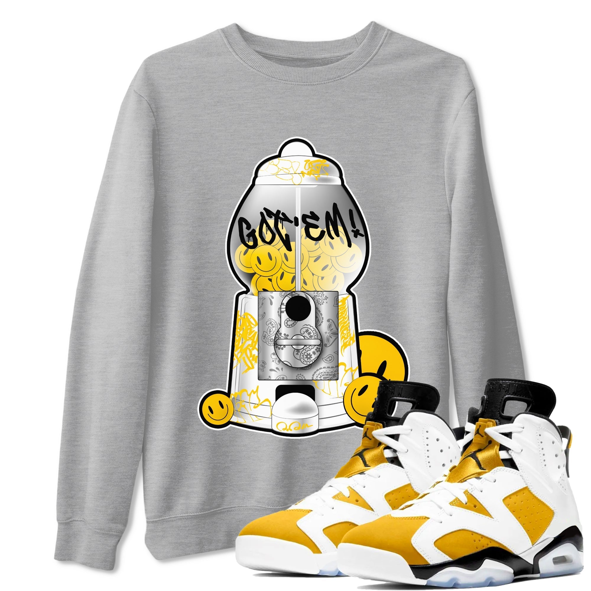 Gumball Machine snkmatch Tee - Air Jordan 6 Yellow Ochre
