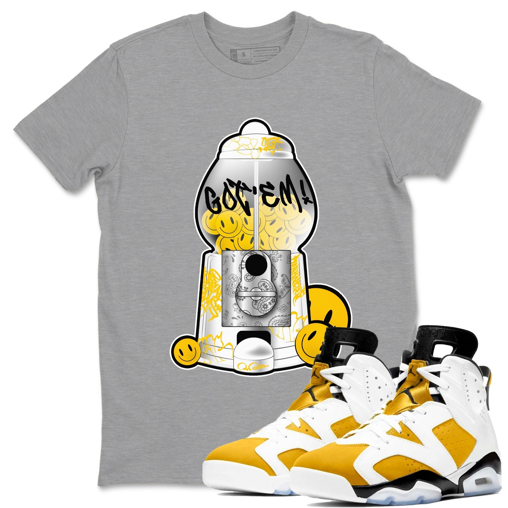 Gumball Machine snkmatch Tee - Air Jordan 6 Yellow Ochre