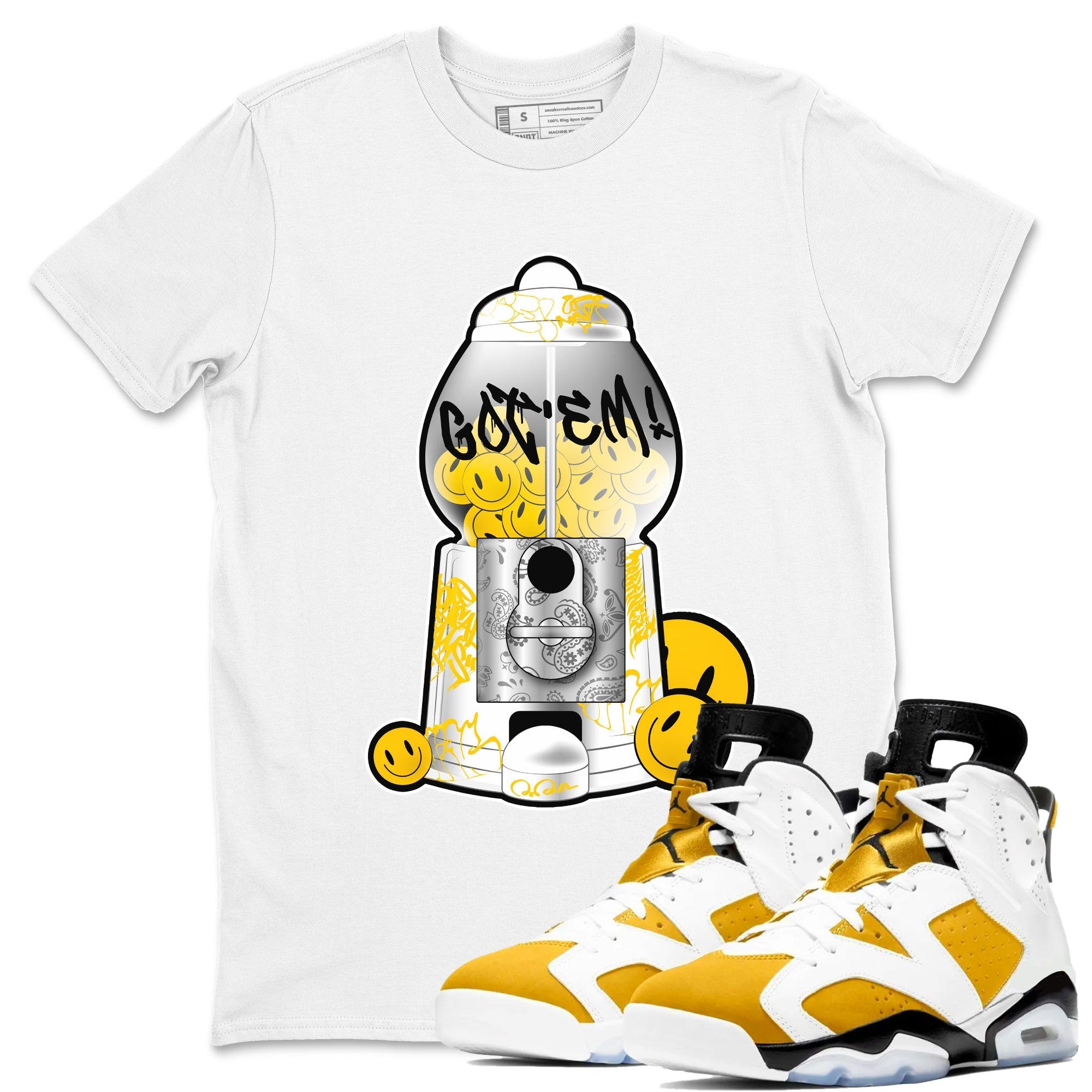Gumball Machine snkmatch Tee - Air Jordan 6 Yellow Ochre