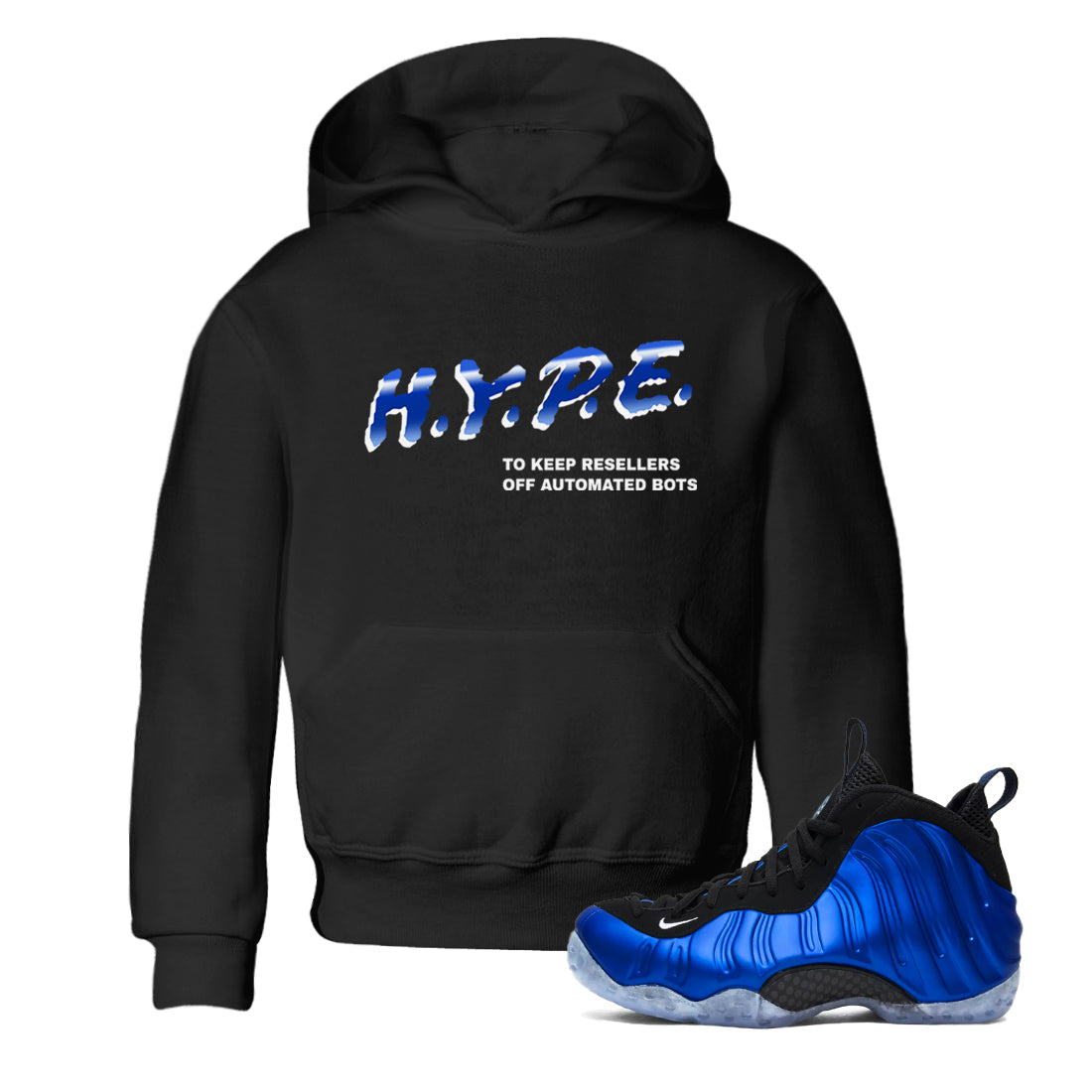 H.Y.P.E snkmatch Tees Kids - Air Foamposite One Royal