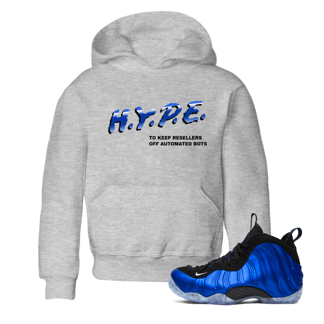 H.Y.P.E snkmatch Tees Kids - Air Foamposite One Royal