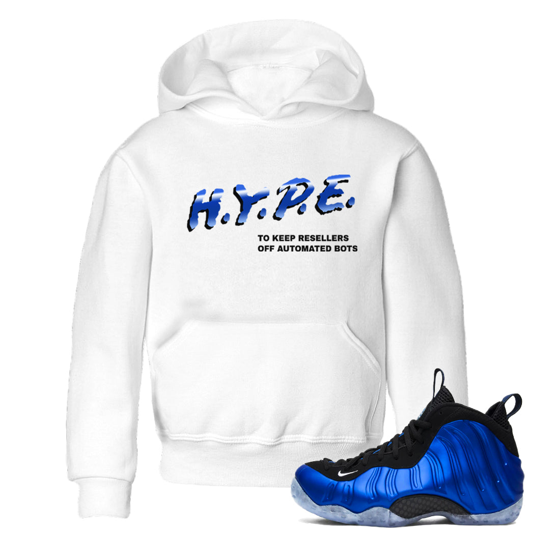 H.Y.P.E snkmatch Tees Kids - Air Foamposite One Royal