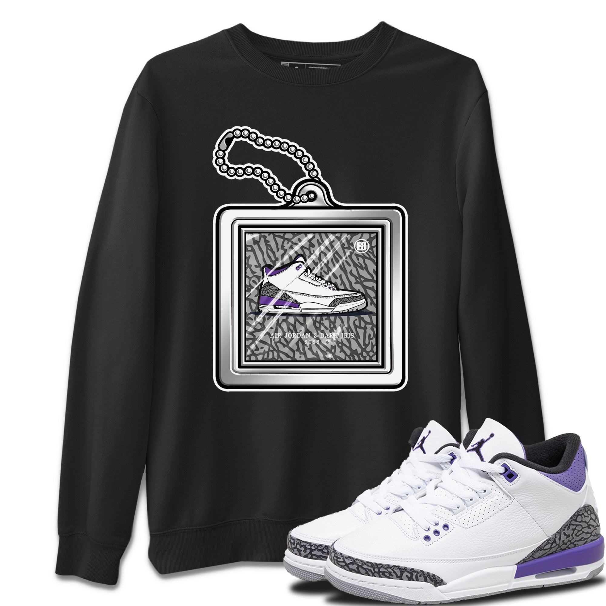 Hang Tag Unisex Tops - Air Jordan 3 Dark Iris