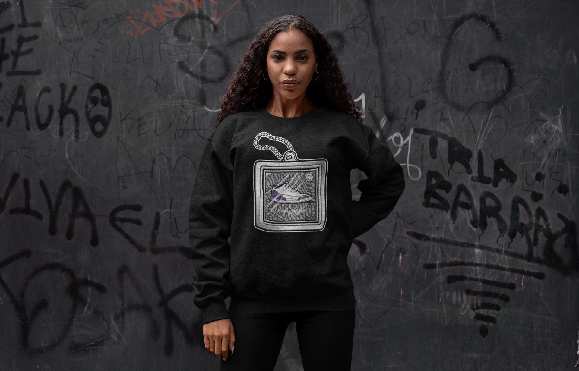 Hang Tag Unisex Tops - Air Jordan 3 Dark Iris