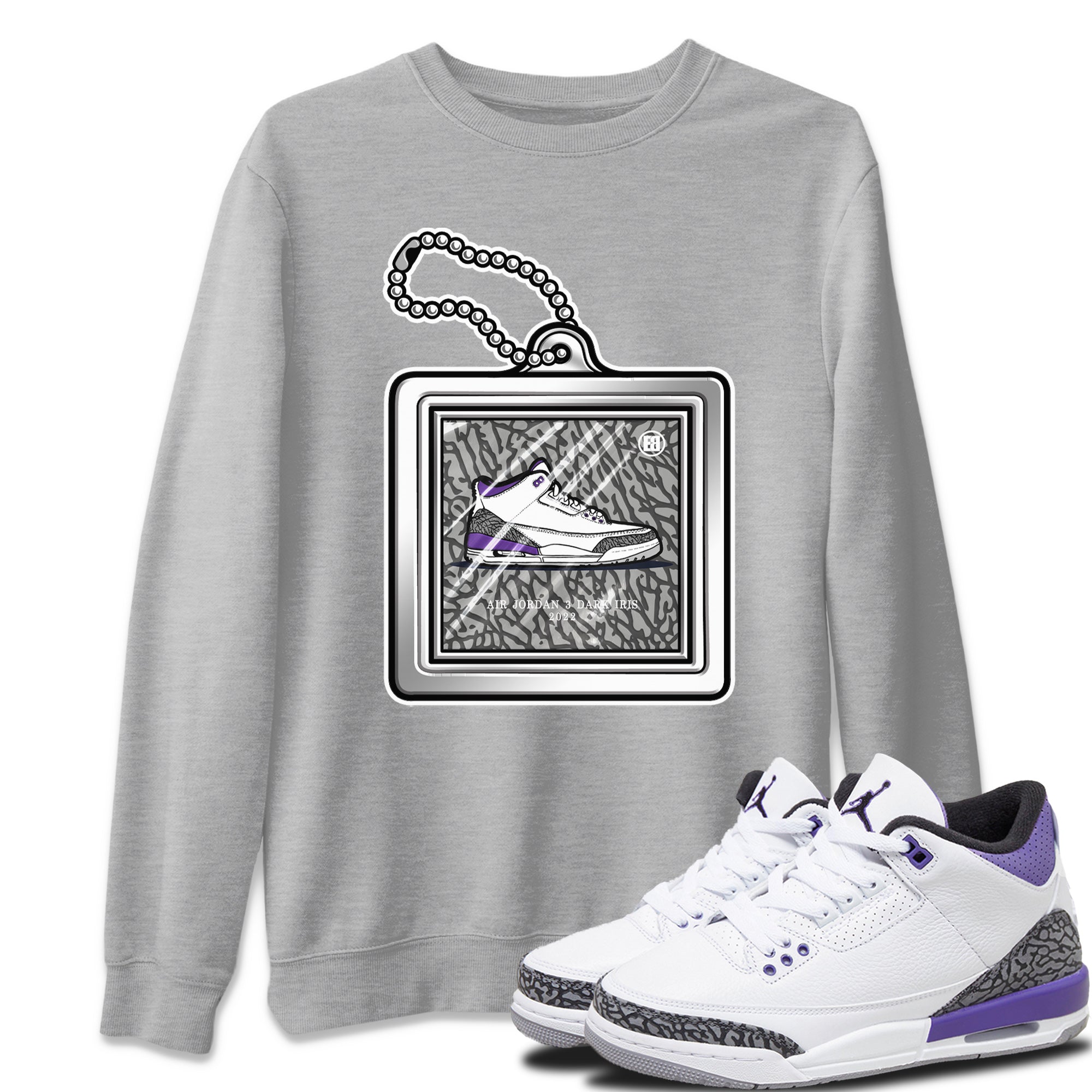 Hang Tag Unisex Tops - Air Jordan 3 Dark Iris