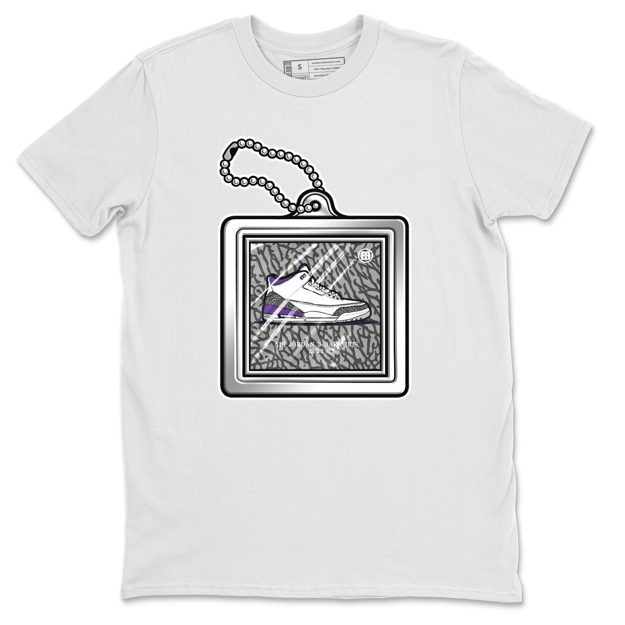 Hang Tag Unisex Tops - Air Jordan 3 Dark Iris