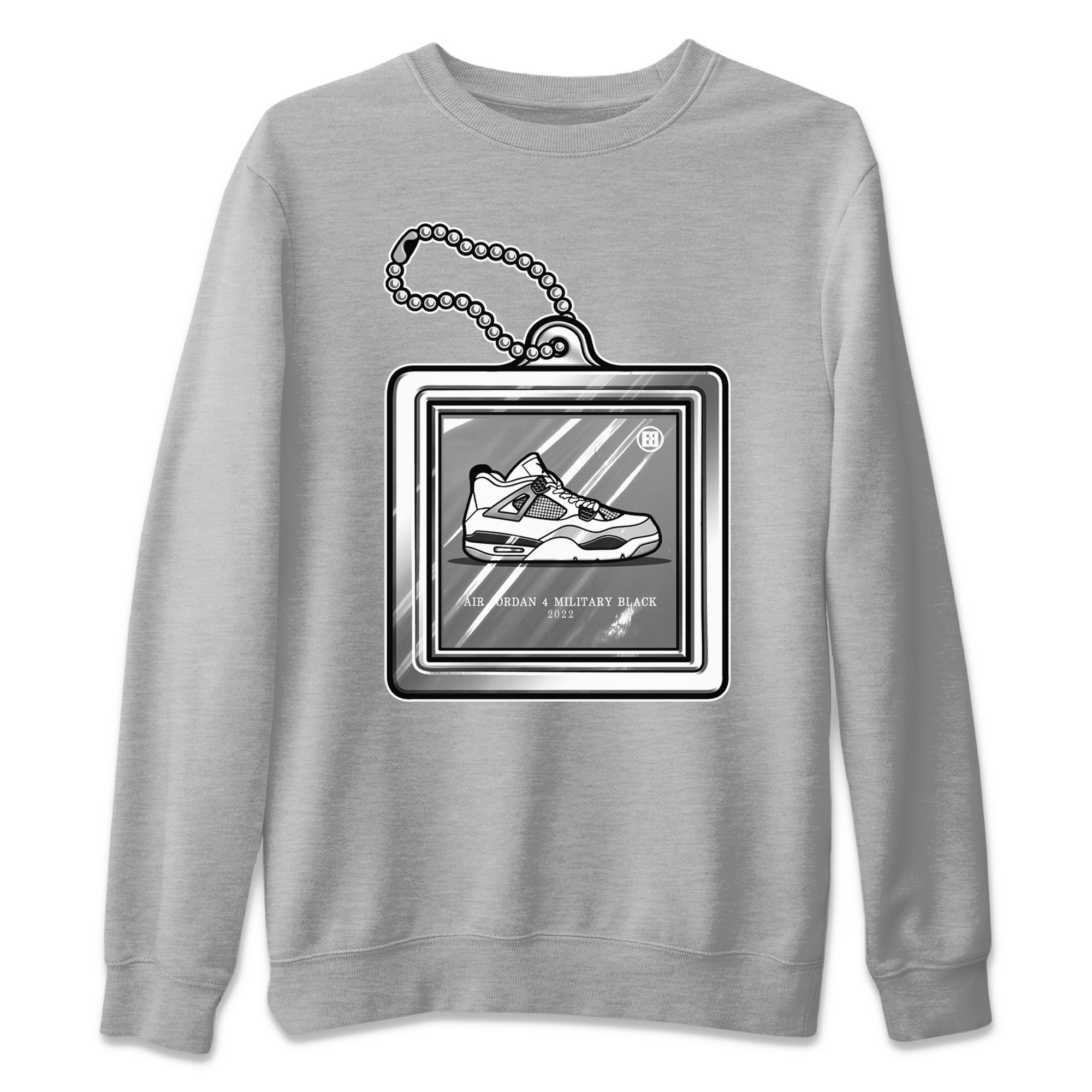Hang Tag Unisex Tops - Air Jordan 4 Military Black