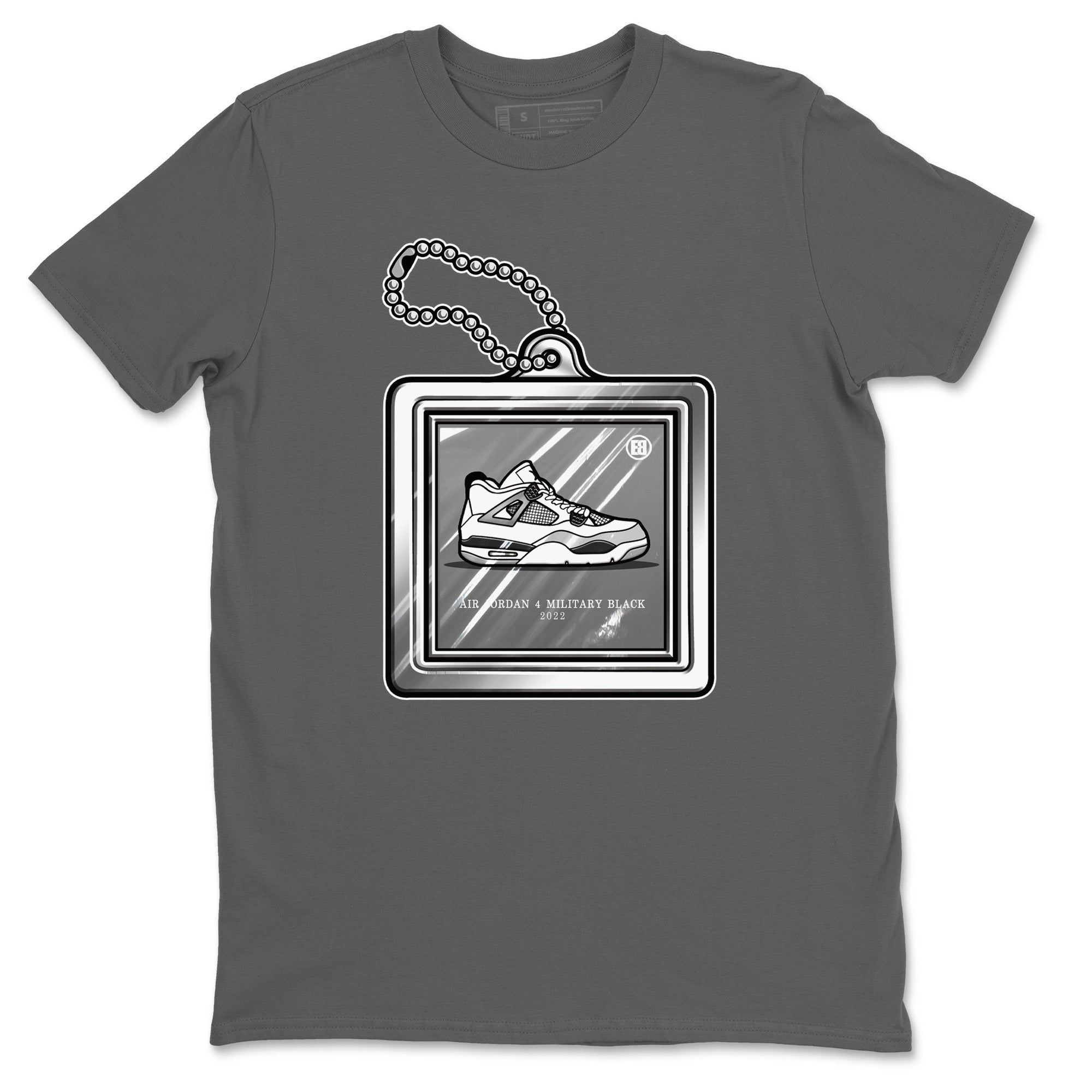 Hang Tag Unisex Tops - Air Jordan 4 Military Black