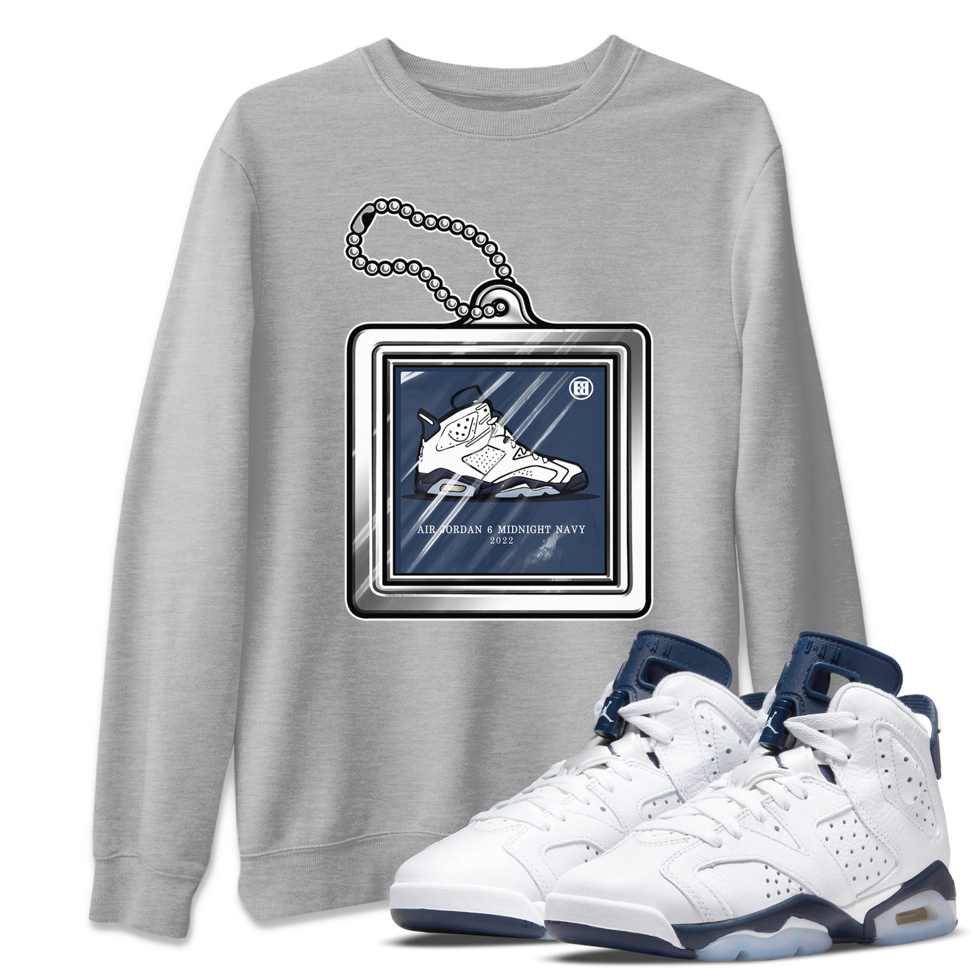 Hang Tag Unisex Tops - Air Jordan 6 Midnight Navy