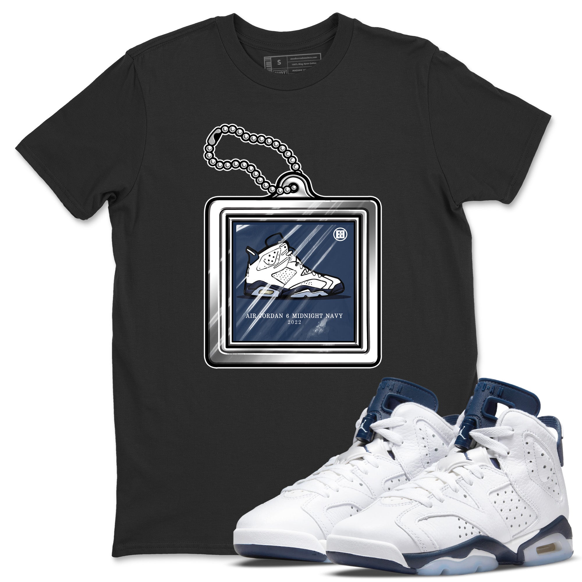 Hang Tag Unisex Tops - Air Jordan 6 Midnight Navy