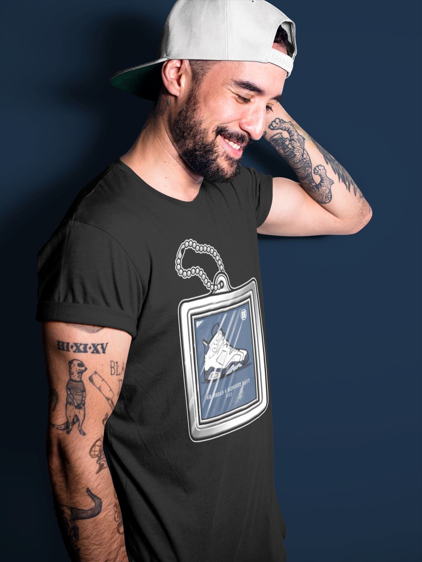 Hang Tag Unisex Tops - Air Jordan 6 Midnight Navy